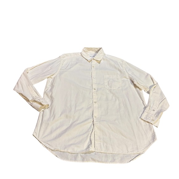 OUR LEGACY Shirting 50 Cream Cotton Button Down Long Sleeve Men's Shirt - Picture 1 of 9